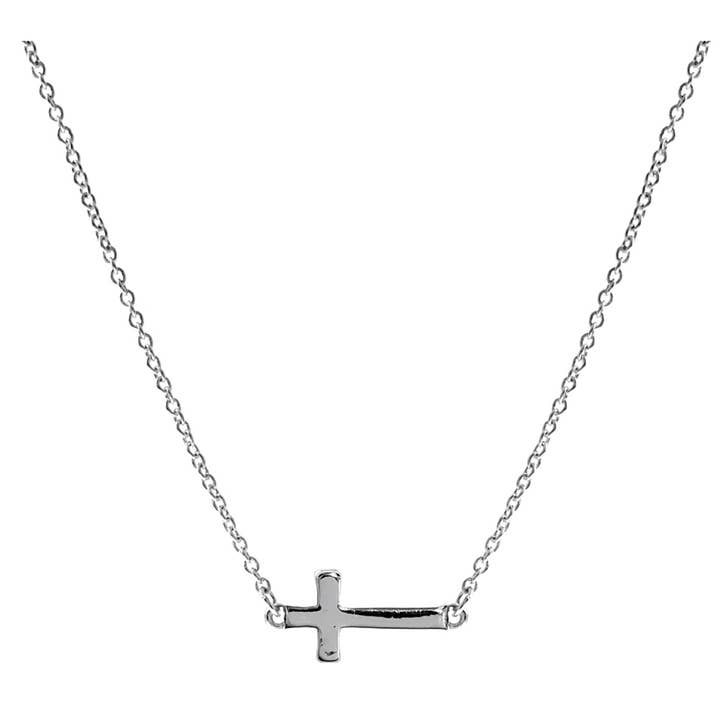 Accessorize Me - Wholesale Pendant/Charm Necklace - Small Sideways Cross