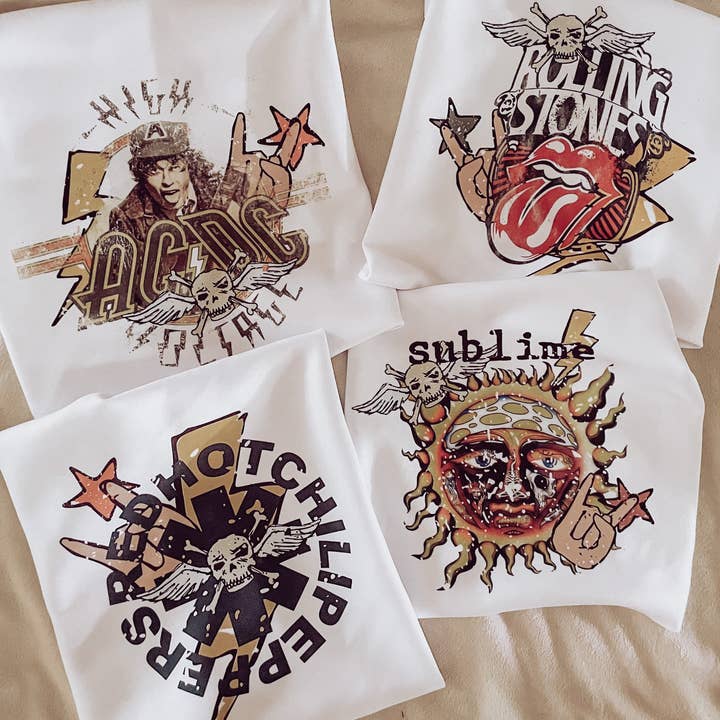 Camisetas Classic Band para venta al por mayor de Peach Tree Textile + Trends