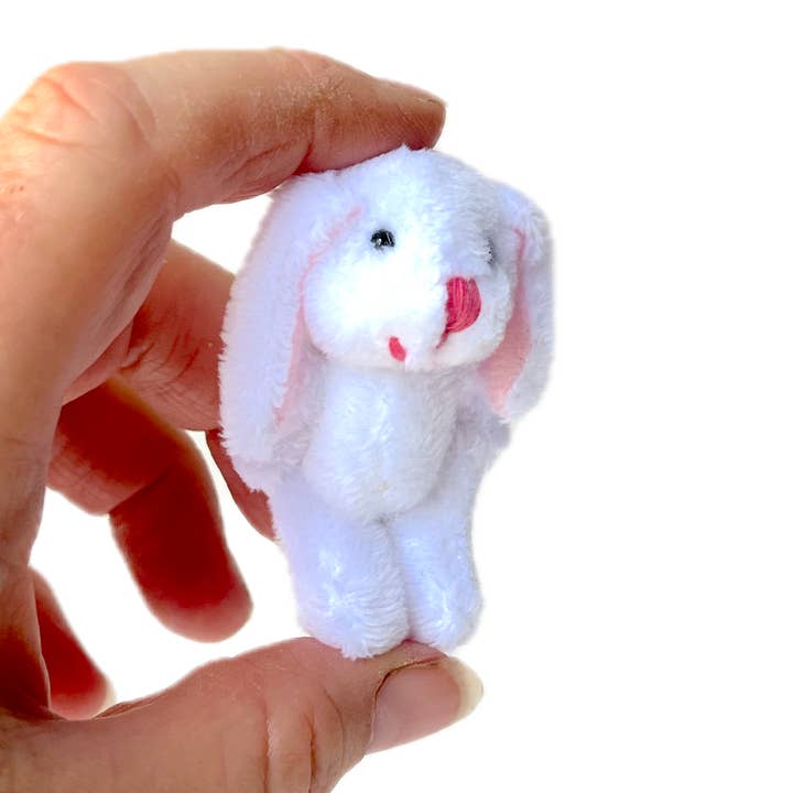 Llavero pequeño con forma de conejito de peluche, con cierre de cremallera (Wh) para venta al por mayor de The Gifted Rat