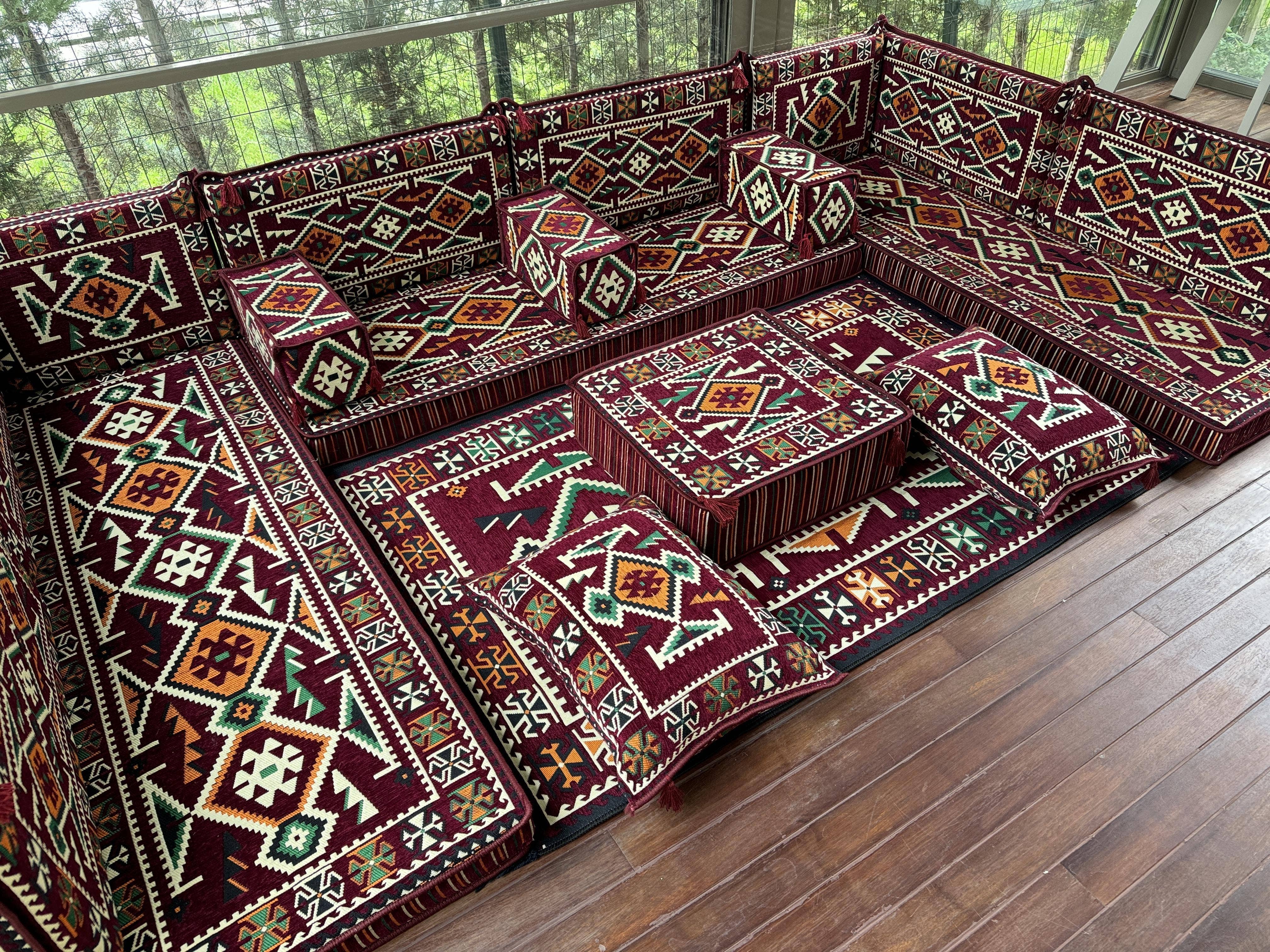 The Loom Wholesale – wholesale Sofa – Handmade Kilim Sofa Set for Rustic Floor Seating15