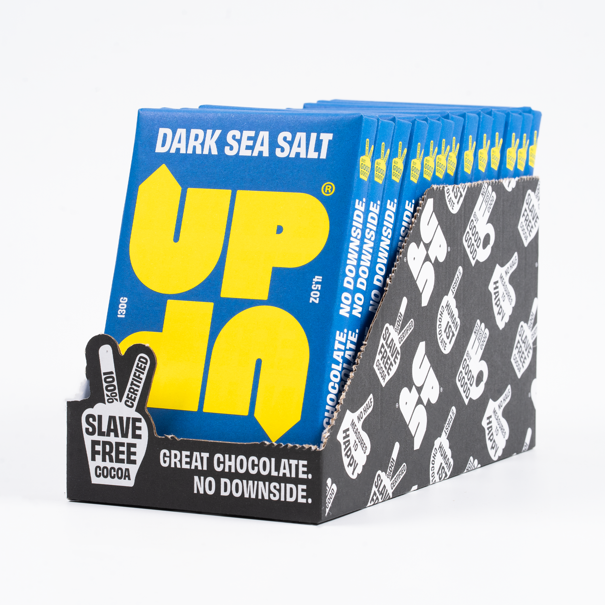 UP-UP Chocolate [No duties when shipping to US!] - Wholesale Chocolate Bar - Sea Salt Dark Chocolate Bar 120G/4.2OZ2