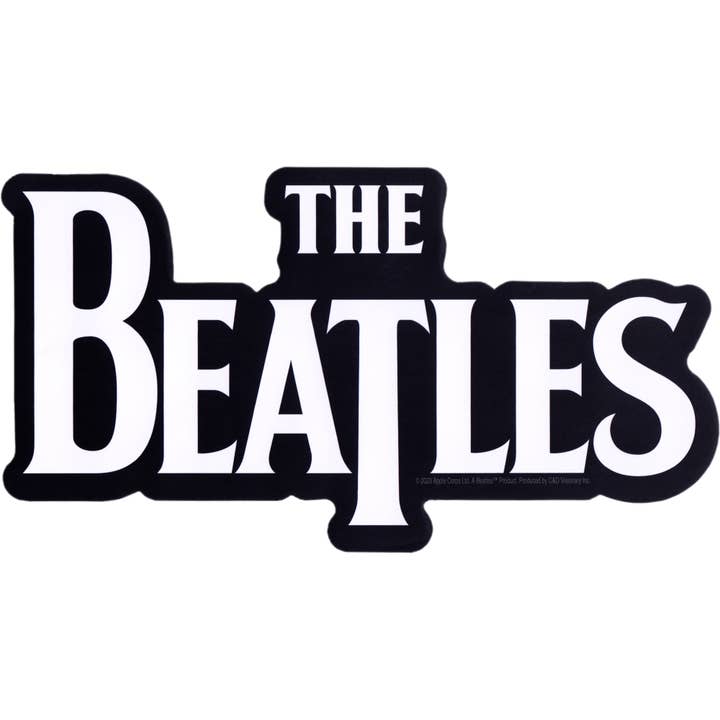 Sticker - The Beatles - Black & White Logo - 6" for wholesale by Square Deal Recordings & Supplies