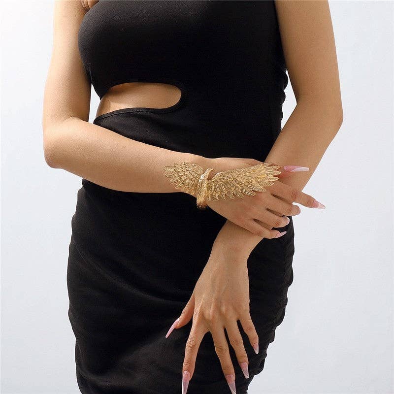 FurDecoration - Wholesale Cuff Bracelet - Fashionable Personalized Metal Phoenix Bracelet1