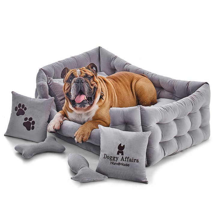 Doggy Affairs Luxury Handcrafted 5-in-1 Dog Bed Set for wholesale by Doggy Affairs HandMade