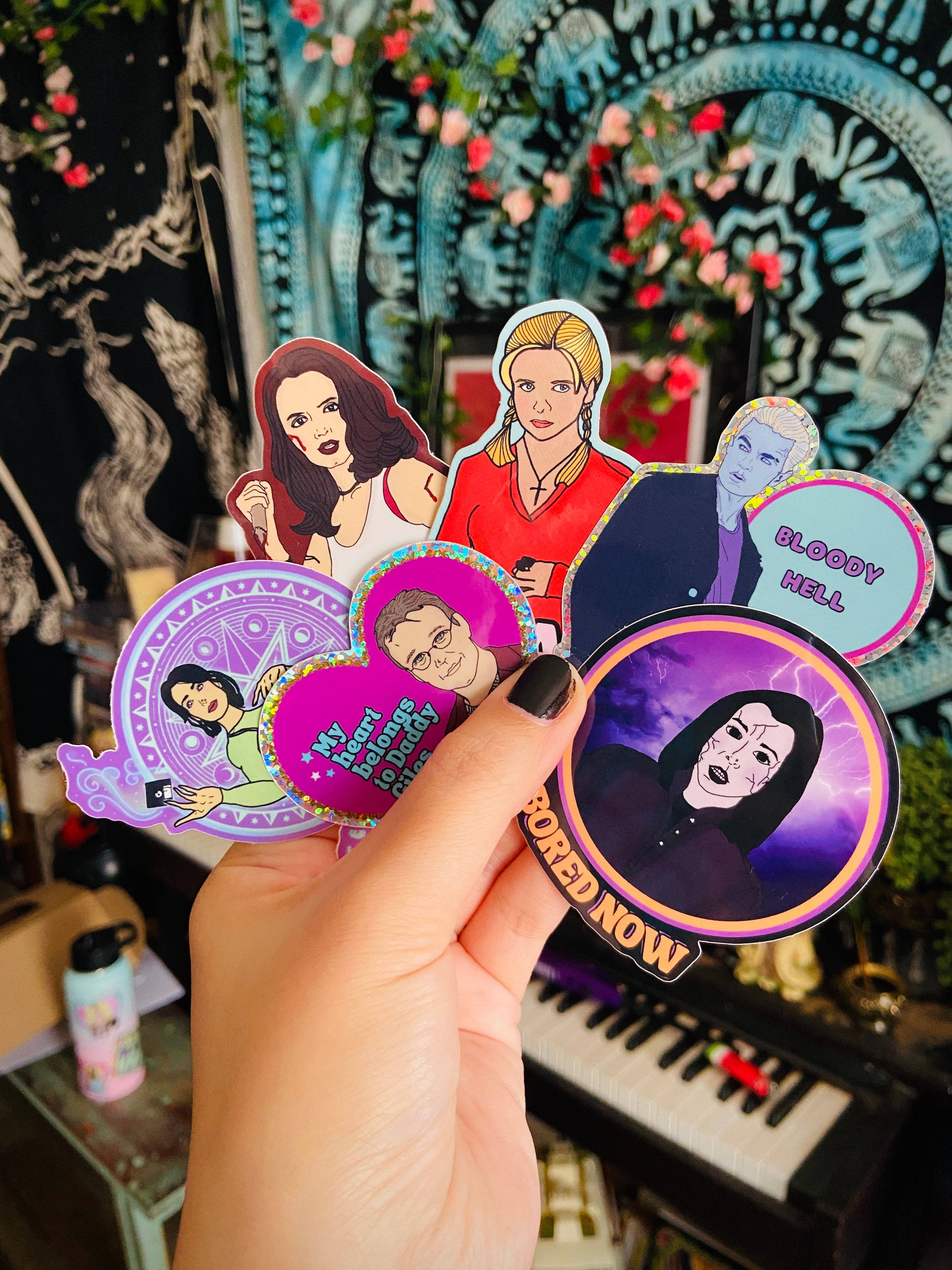 Haunted Fembot - Wholesale Sticker - "Slay" Buffy Water Bottle Sticker5