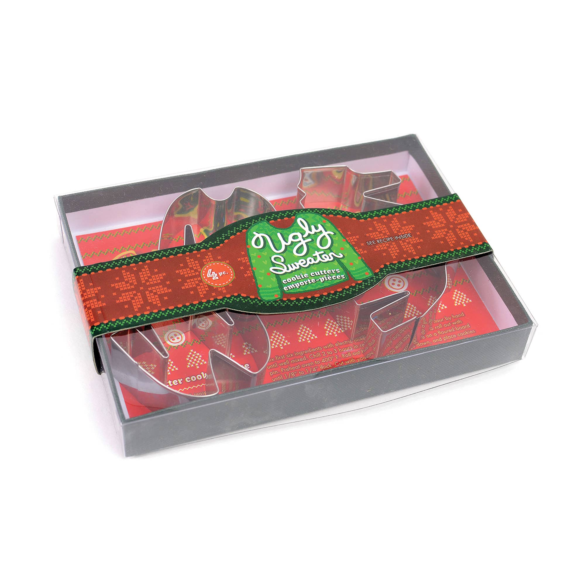 Fox Run Brands - Vendita all'ingrosso Stampi per biscotti - Set 4 Tagliabiscotti a Maglione Natalizio Brutto, 7,6 cm - Fox Run Brands3