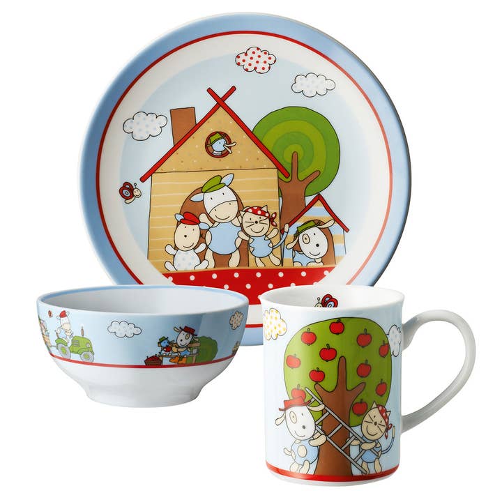 Children's tableware set 3-piece FERME for wholesale by Puresigns