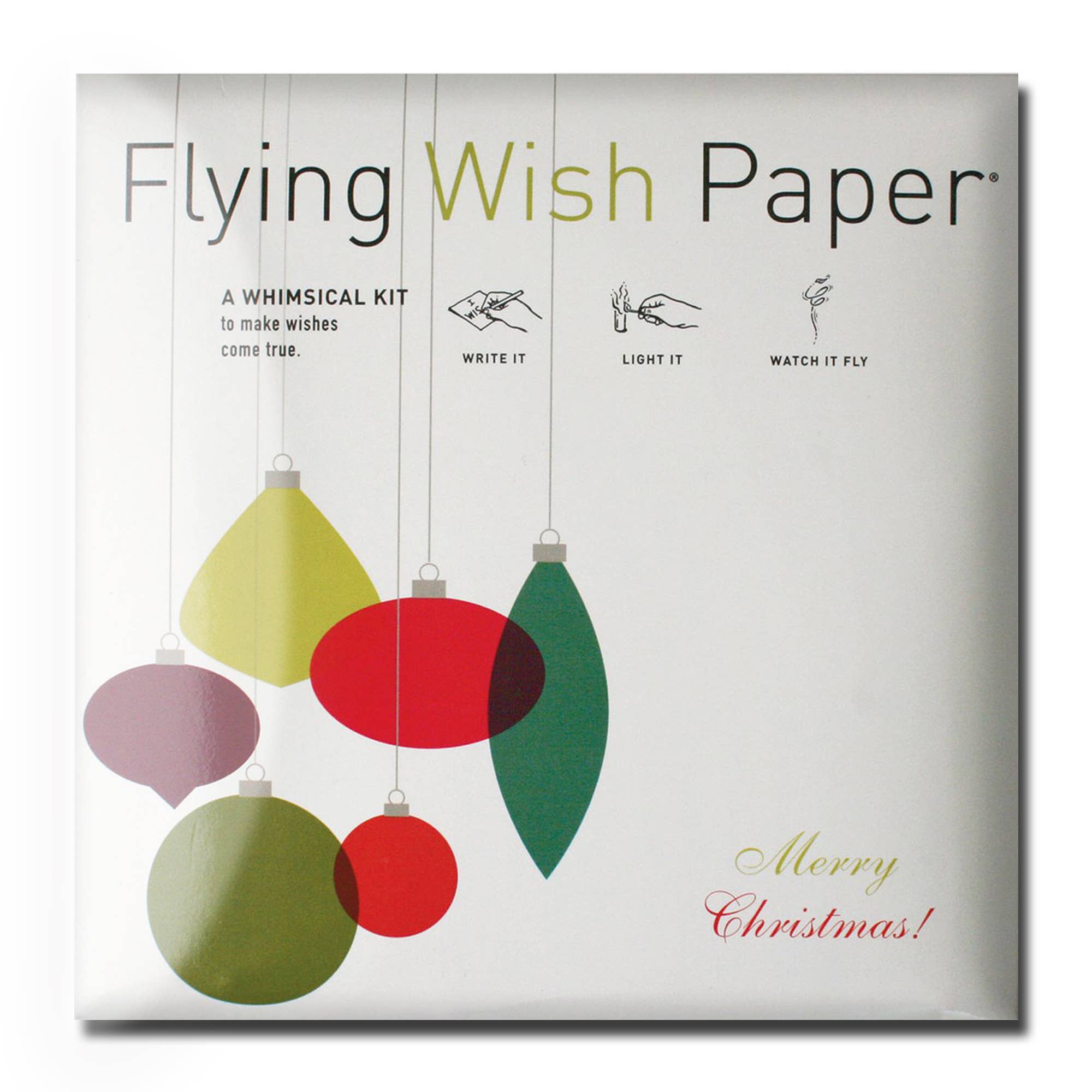 FLYING WISH PAPER ® – Großhandel Weihnachtskarte – RETRO – WISH PAPER™ Vintage-Weihnachtsschmuck-Bastelset