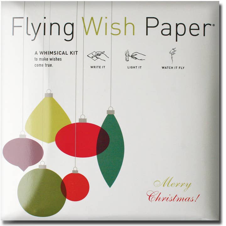 FLYING WISH PAPER ® – Großhandel Weihnachtskarte – RETRO – WISH PAPER™ Vintage-Weihnachtsschmuck-Bastelset0