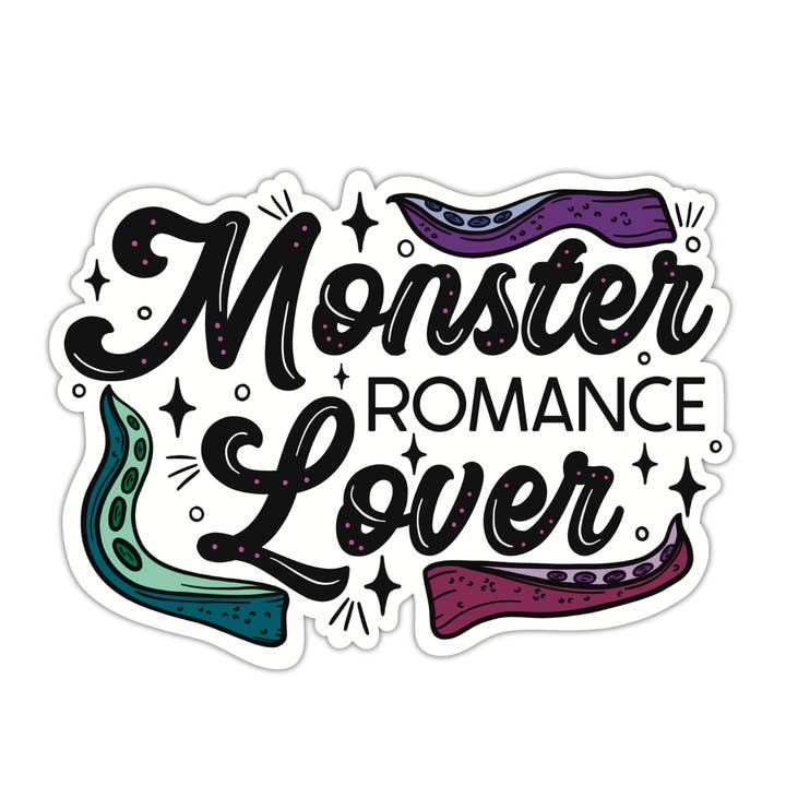 Monster Romance Lover Bookish Vinyl Sticker for wholesale by Midnight Door Studio