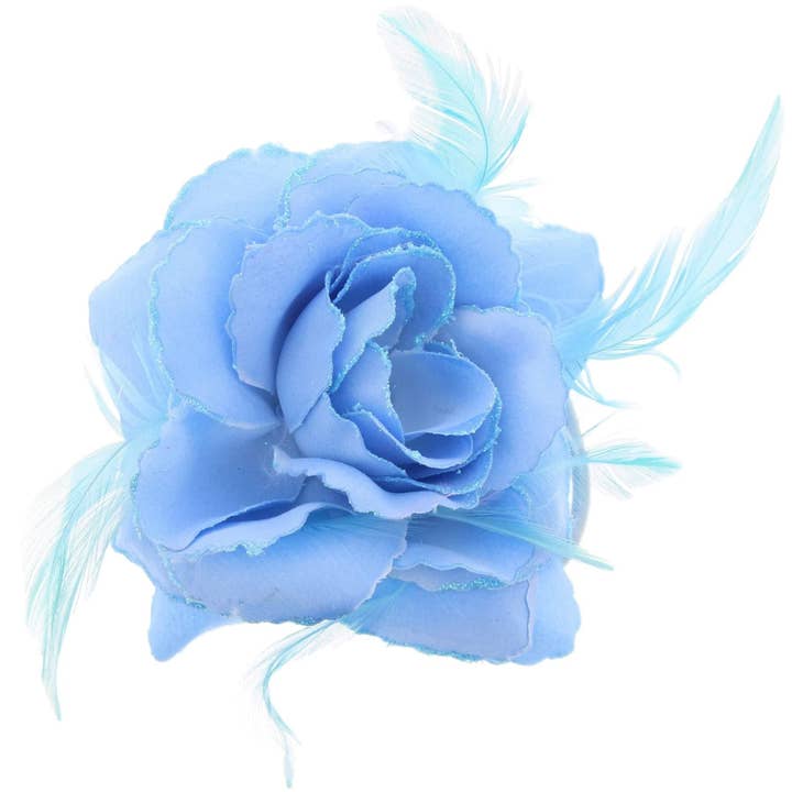 Topkids Accessories - Wholesale Fascinator Hat - Women's - Rose Flower Hair Clip Hairband Floral Corsage Fascinator Hair Band Aligator Beak Grip for Women & Girls Wedding Prom Party Special Occasion14