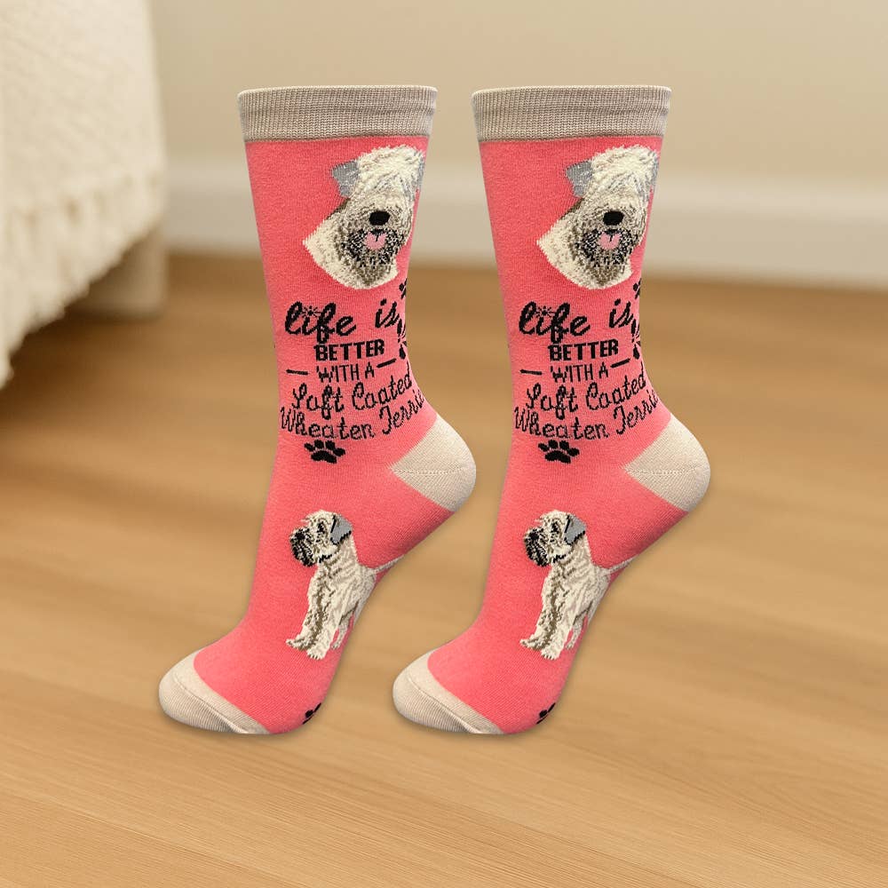 E&S Pets - Vendita all'ingrosso Calzini - Unisex - Calzini per cani Wheaten Terrier - Fun Novelty Crew Socks - Unisex2