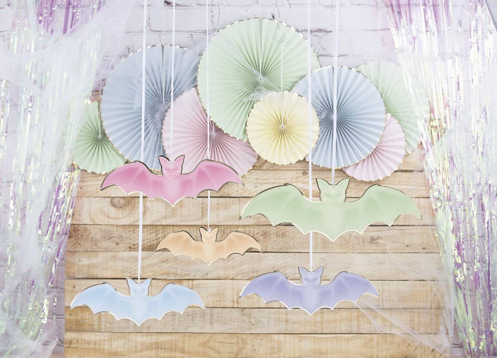 Tim&Puce Factory - Wholesale Ornament Set - PASTEL BAT PENDANT LIGHTS X 51