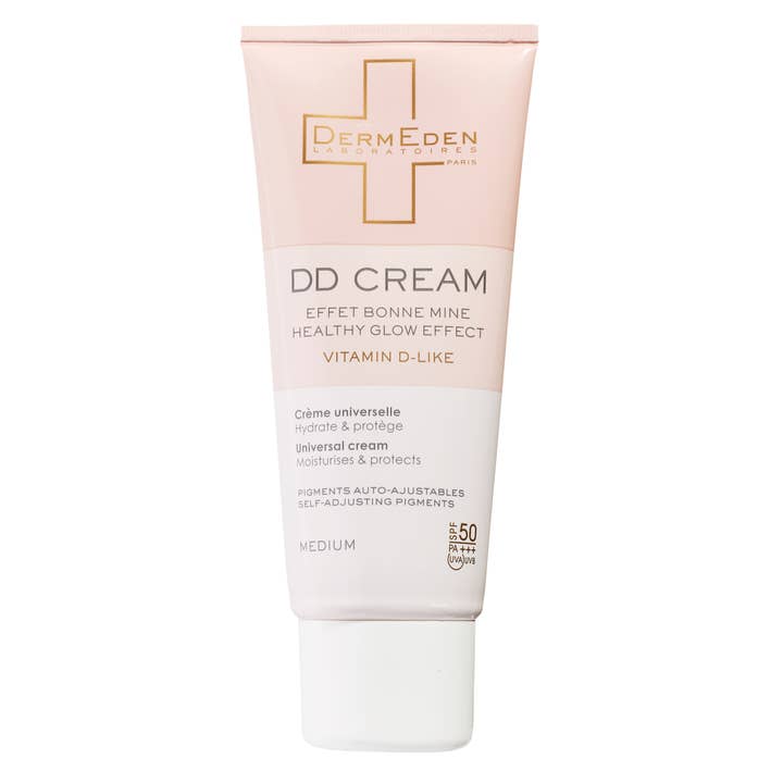 DERMEDEN - Venta al por mayor Crema hidratante con protección solar - Crema DD Universal para tono medio con SPF 50
