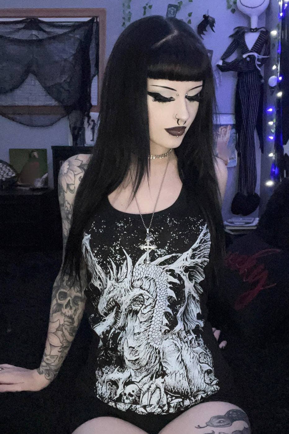 vampirefreaks – Engroshandel Grafisk t-shirt - Unisex – Dragon's Lair T-shirt i flere stilarter5