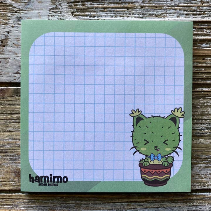 Cactus Oliver zelfklevend notitieblok voor wholesale door Hamimo Small Things