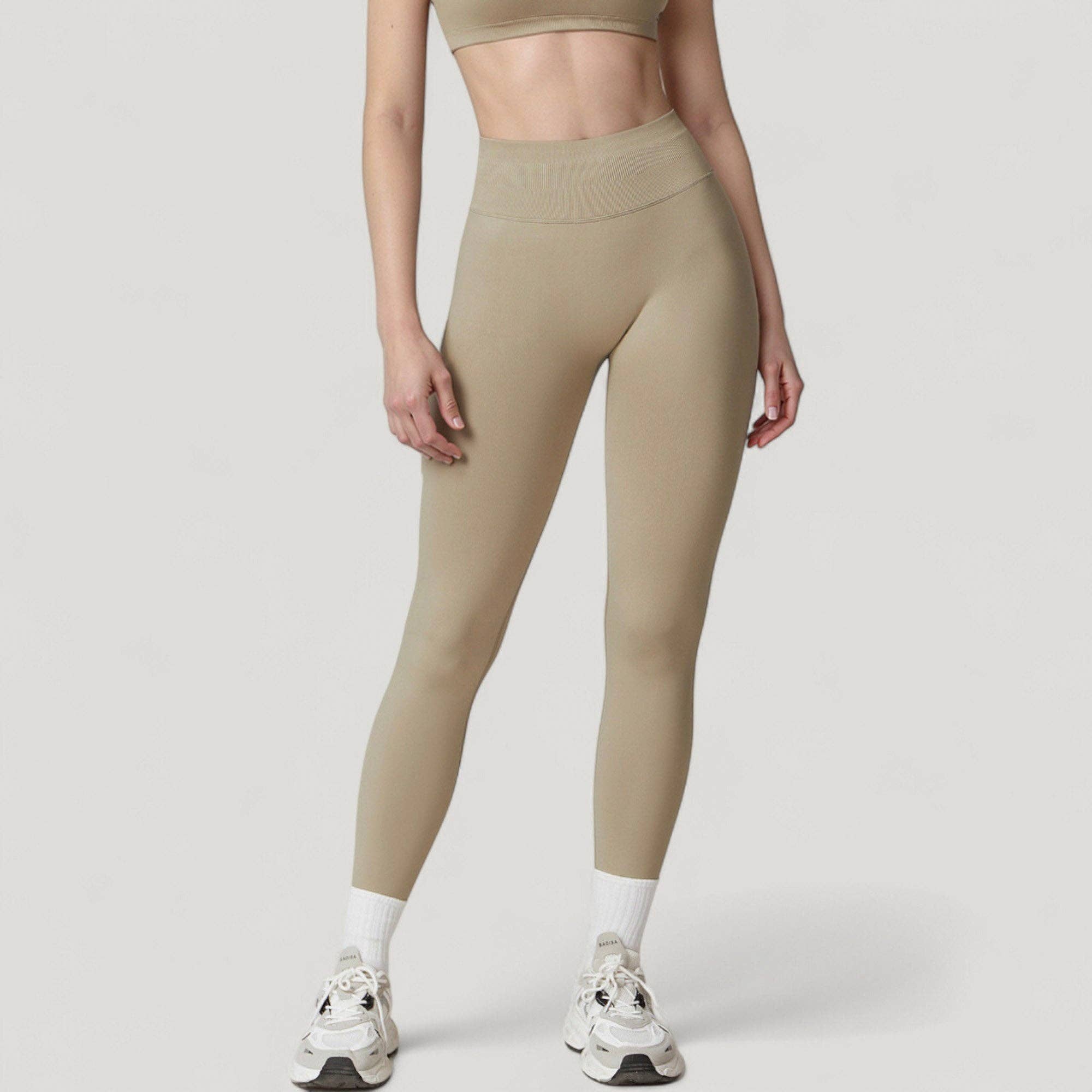 Active by Anna-Kaci – wholesale Athletic/lounge leggings – Women's – Seamless High Waist Compression Leggings with Sculpting Back11