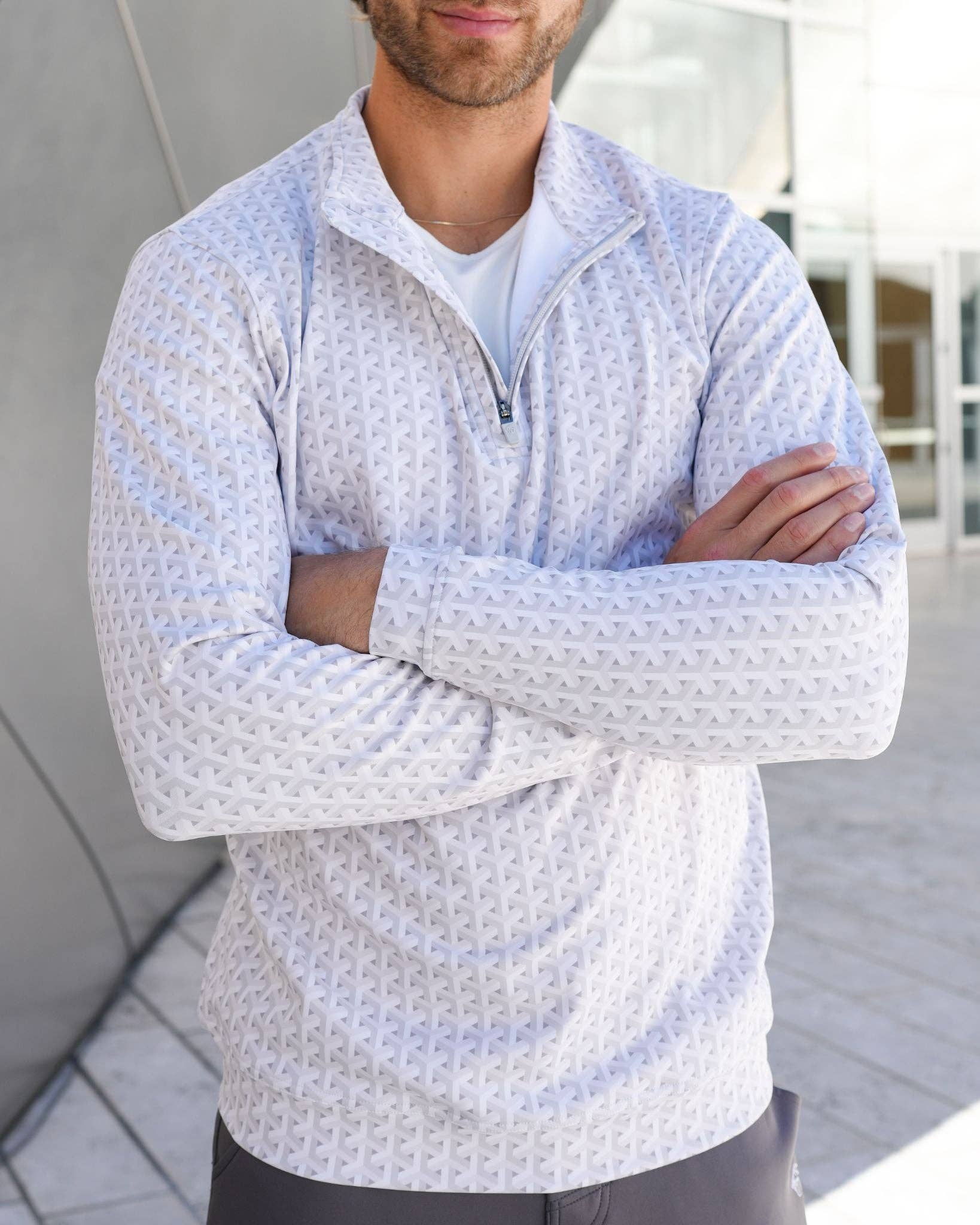 USA Palm - Wholesale Sweatshirt - Unisex - Cloud 1/4 Zip47