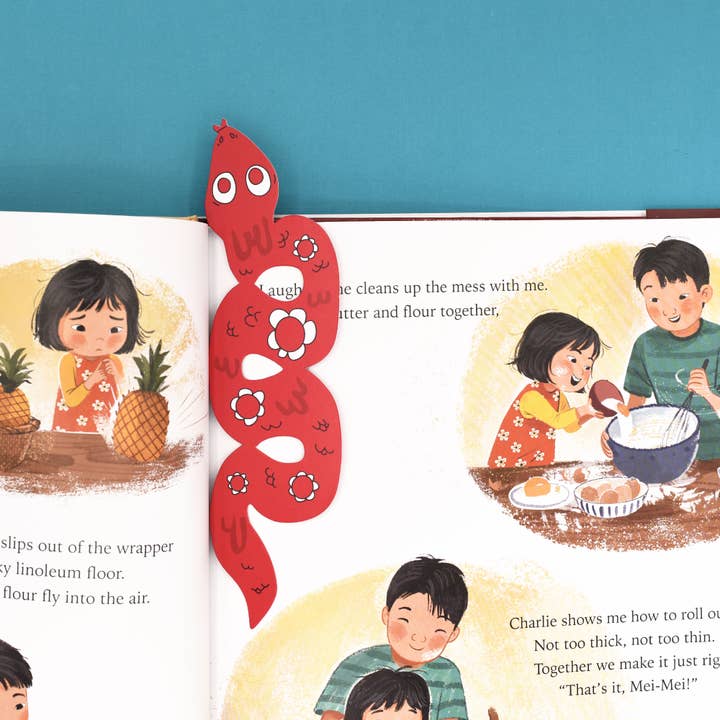 Lunar New Year Snake Bookmark (it's die cut!) for wholesale by Humdrum Paper