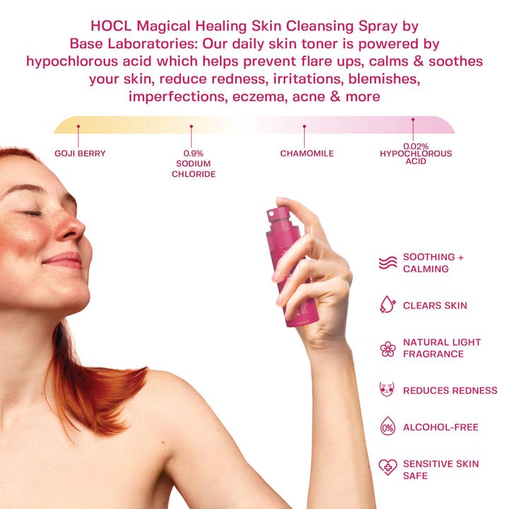 Base Laboratories - Wholesale First Aid Kit - HOCL Facial Spray - 2oz Hypochlorous Acid Toner Travel Size