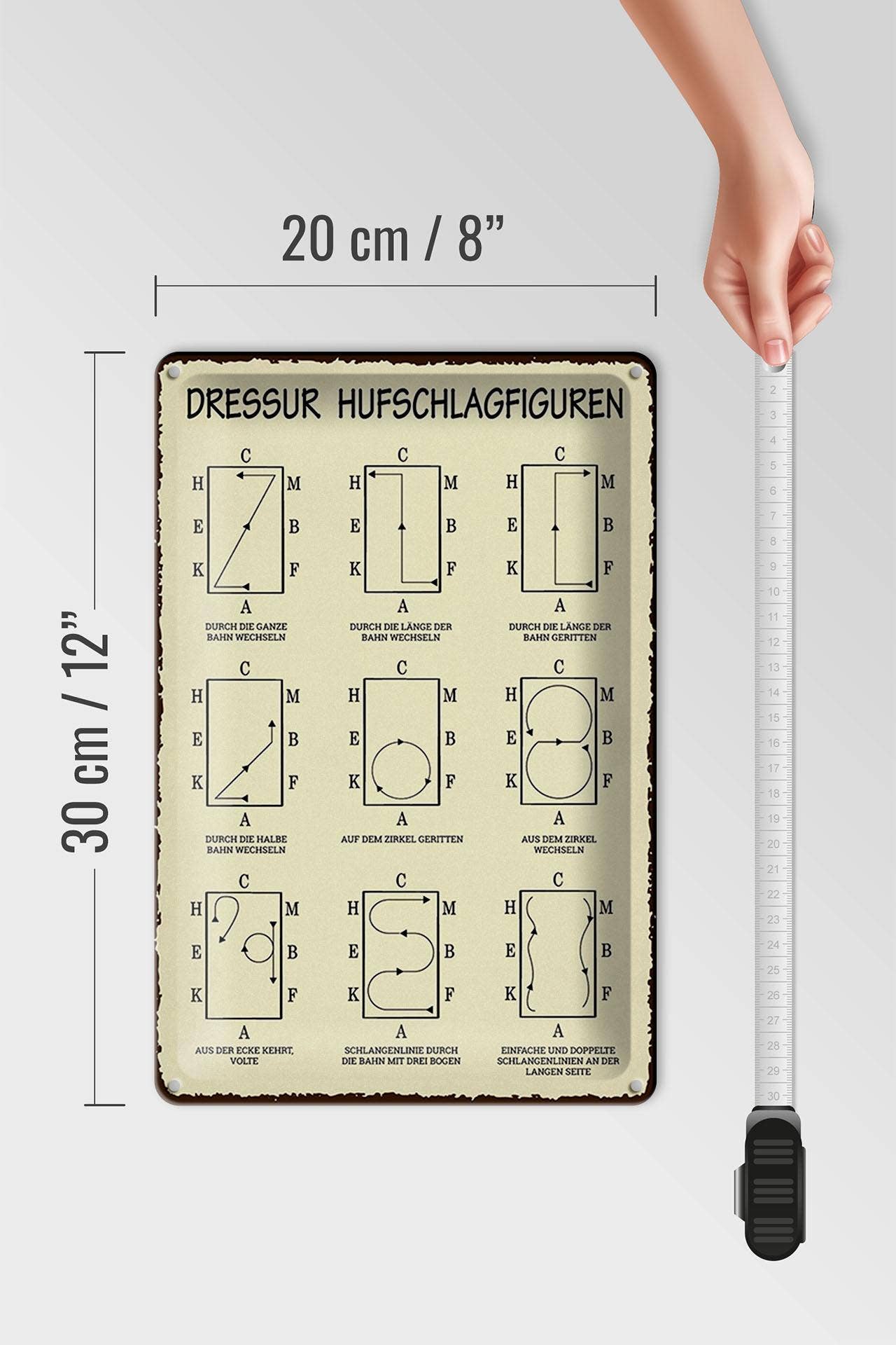 Femer - Wholesale Sign - Tin Sign 20x30cm Dressage Hoof Strikes Horse Dressage Rider4