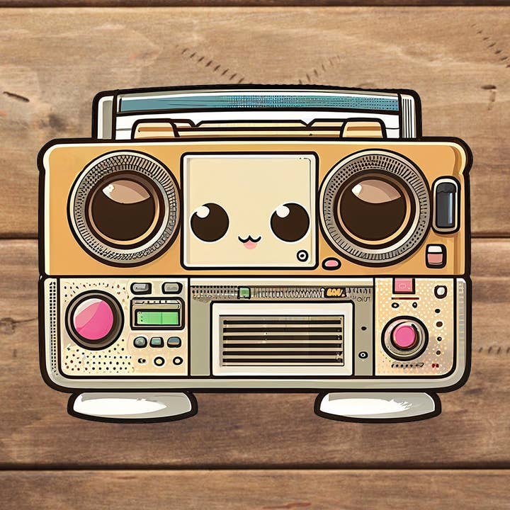 boombox 3 klistermärke för wholesale av C3DAR Design