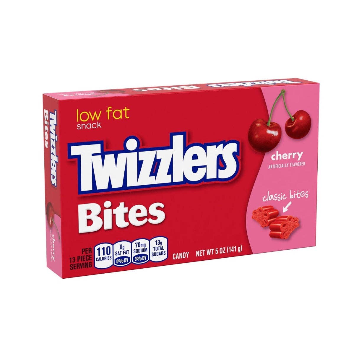 I Got Your Candy – Alcaçuz por atacado – Caixa de Teatro Twizzlers Cherry Bits 5oz - 12ct