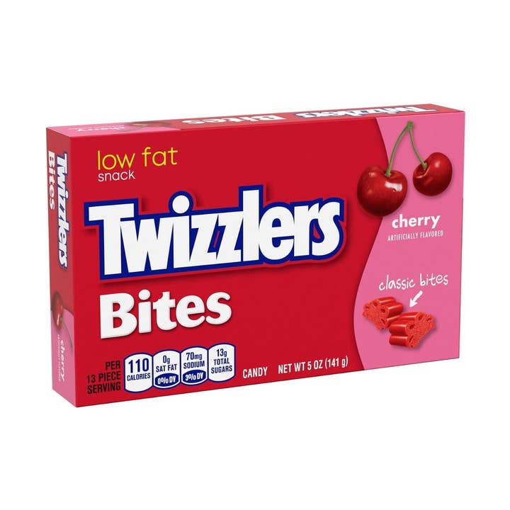 I Got Your Candy – Alcaçuz por atacado – Caixa de Teatro Twizzlers Cherry Bits 5oz - 12ct0