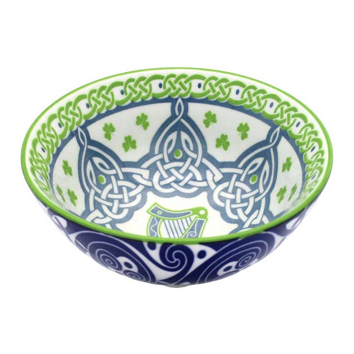Dublin Gift Company - Wholesale Bowl - Irish Celtic Bowl With Harp Design