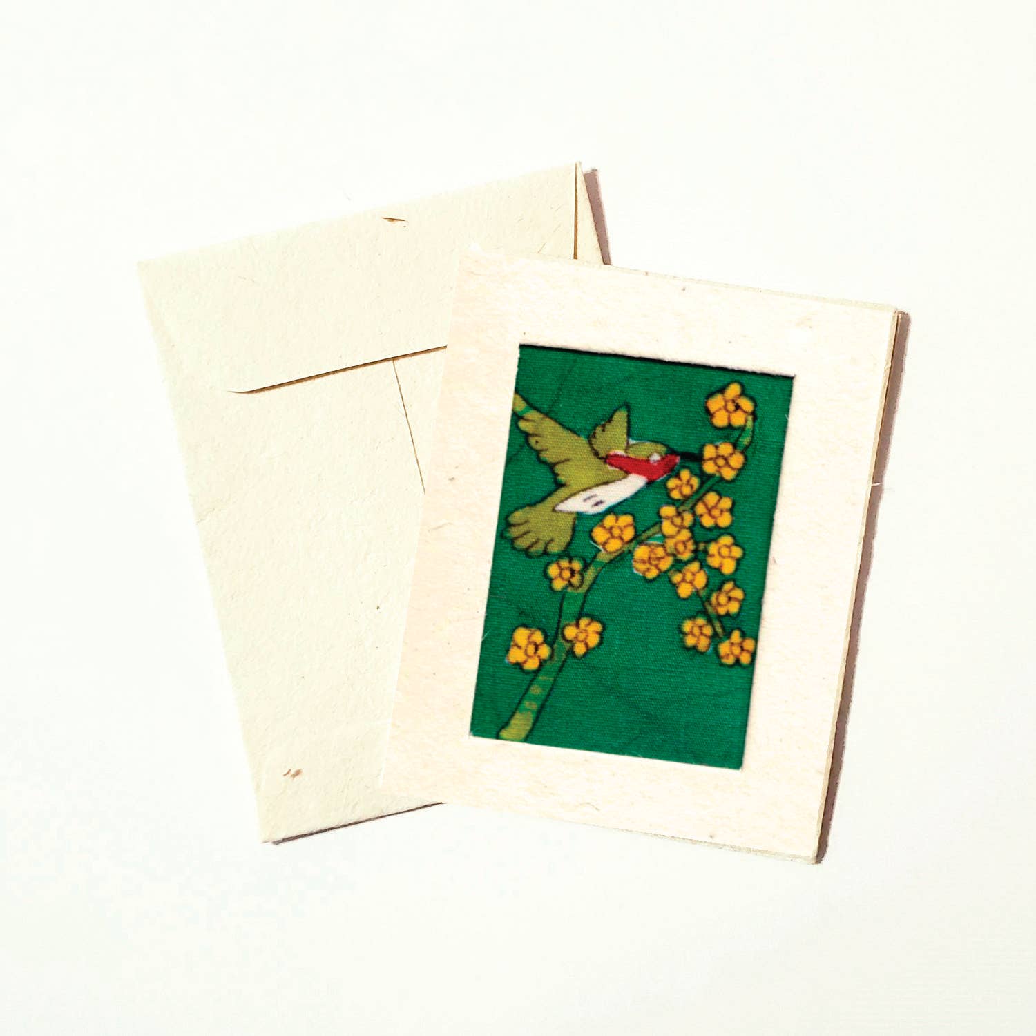 Eclectic Woodchuck – wholesale Everyday greeting card – Batik Hummingbird Mini Card3