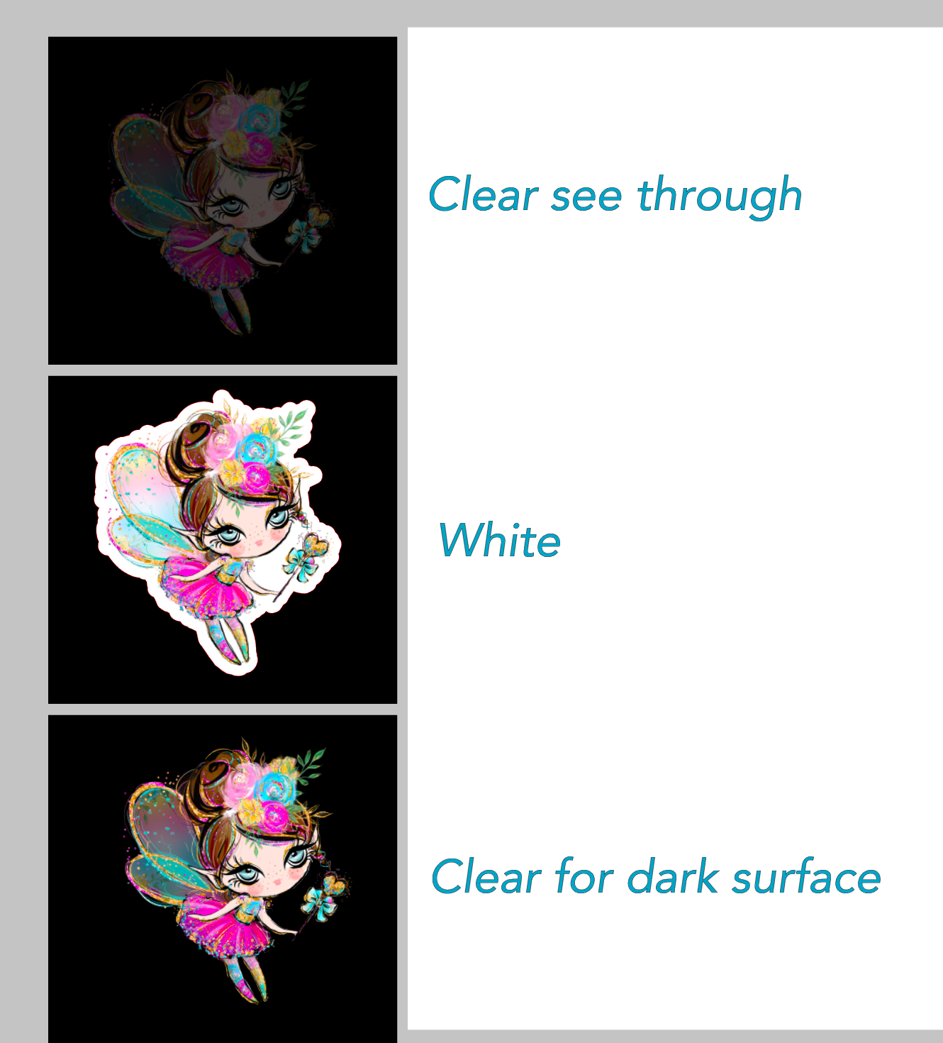 My Vinyl Cut - Wholesale  - Sticker 3A Garden Girl with Straight Brown Hair7