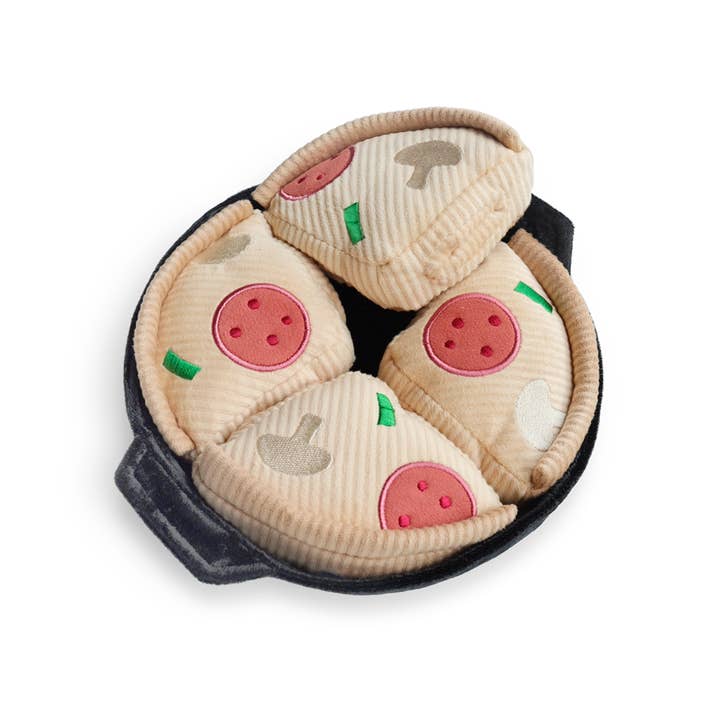 Lambwolf Collective - Wholesale Pet Plush Toy - Dog - DEEP DISH PIZZA//ENRICHMENT DOG TOY