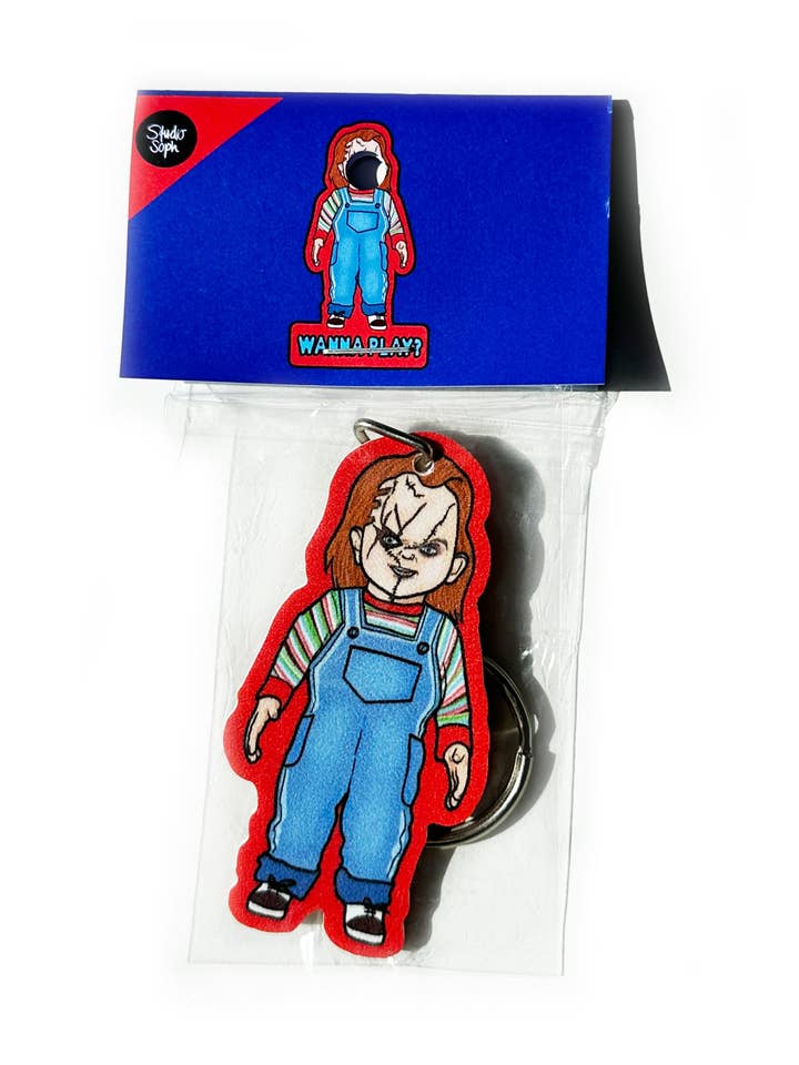 Wanna Play? Chucky Halloween Sleutelhanger voor wholesale door Studio Soph (We Pay Your Import Fees - We Ship DDP)