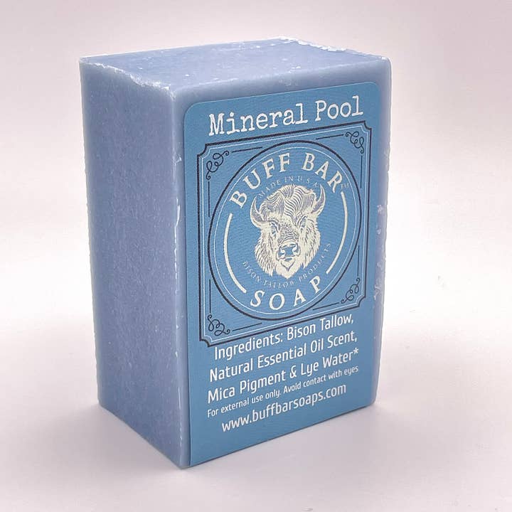 Big Crazy Buffalo - Wholesale Bar Soap - Mineral Pool Bison Tallow Soap Bar - 4oz