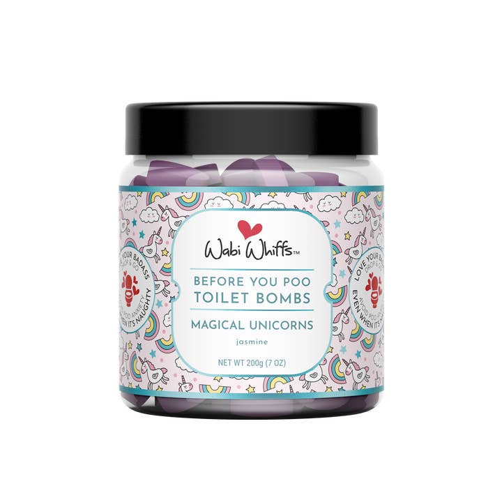 Wabi Whiffs - Wholesale Toilet spray - TEST JAR: 200g Magical Unicorn Fizzing Toilet Bombs