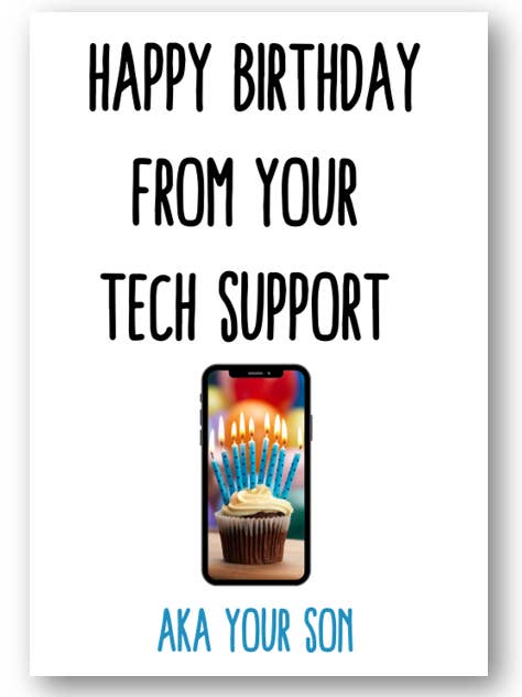 Carte d'anniversaire humoristique Aka Your Son de Second Ave pour la vente par Second Ave Gift Company