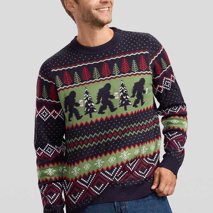 Bigfoot Brew Christmas Sweater - Men's Funny Fair Isle Knit and other Purchase Wholesale ugly christmas sweaters. Free Returns & Net 60 Terms on Faire trending on Faire.