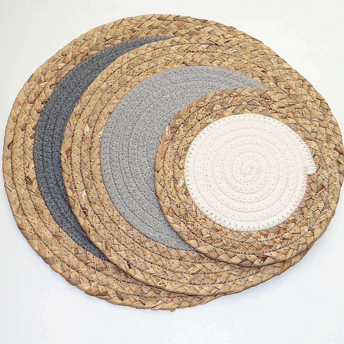 Fennco Styles – wholesale Placemat – Hand-Woven Rattan Cotton Braided Rope Placemat8