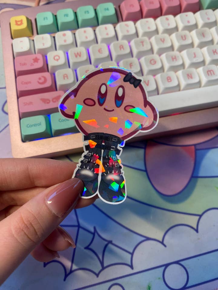 Goth Kirby Sticker for wholesale by MysticalToastArt