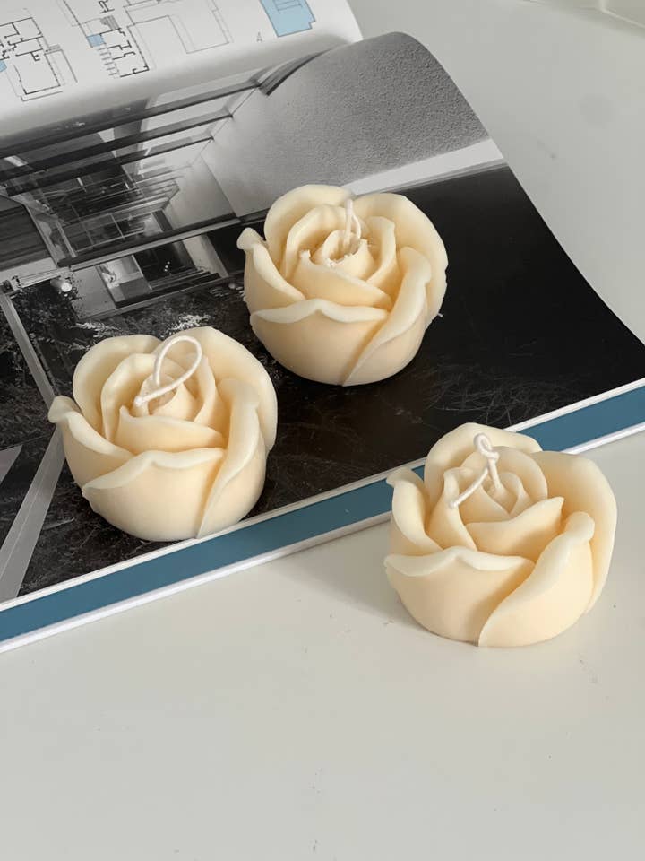 Rose ljus, blomma ljus, Alla hjärtans gåva för wholesale av Project Helios