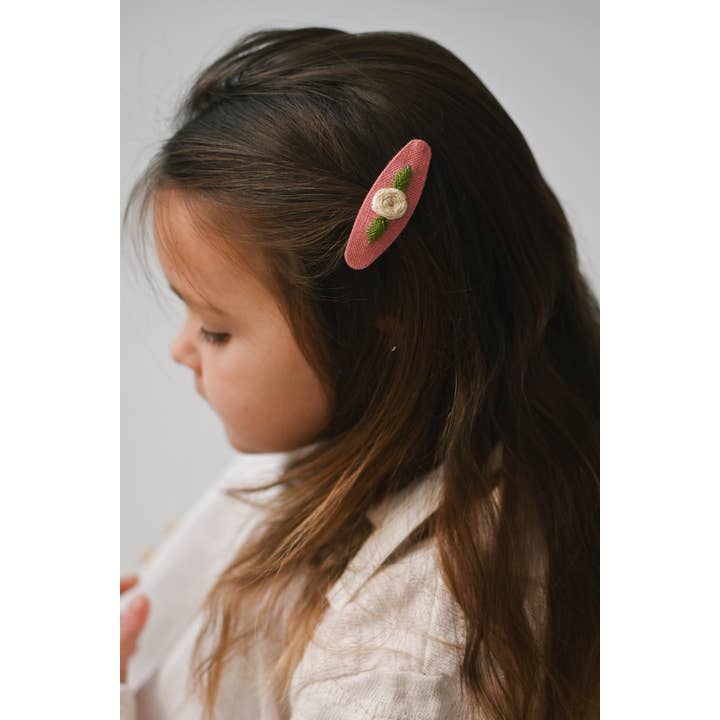 Lanika Atelier, Nika Korošec s.p. - Wholesale Hair Clip - Women's - Oval Hair clips Rose + dots2