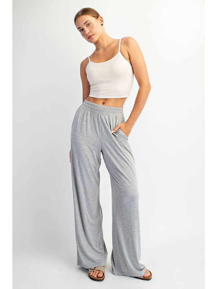 Rae Mode - Wholesale Pants - Women's - VISCOSE MODAL WIDE LEG PANT36