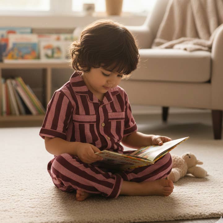 Short Sleeve & Full Pants 100% Cotton Two- Piece Pajama Sets for wholesale by Cray Clothing Company