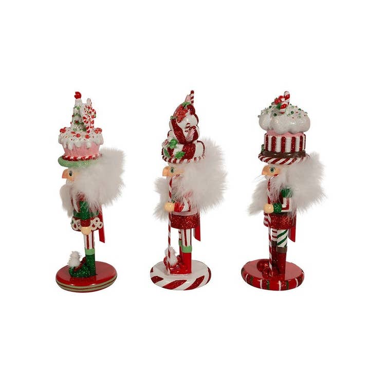 Kurt S. Adler, Inc. - Wholesale Holiday Nutcracker - 10"CANDY+CAKE FUN HATS NUTCRACKERS 3A1