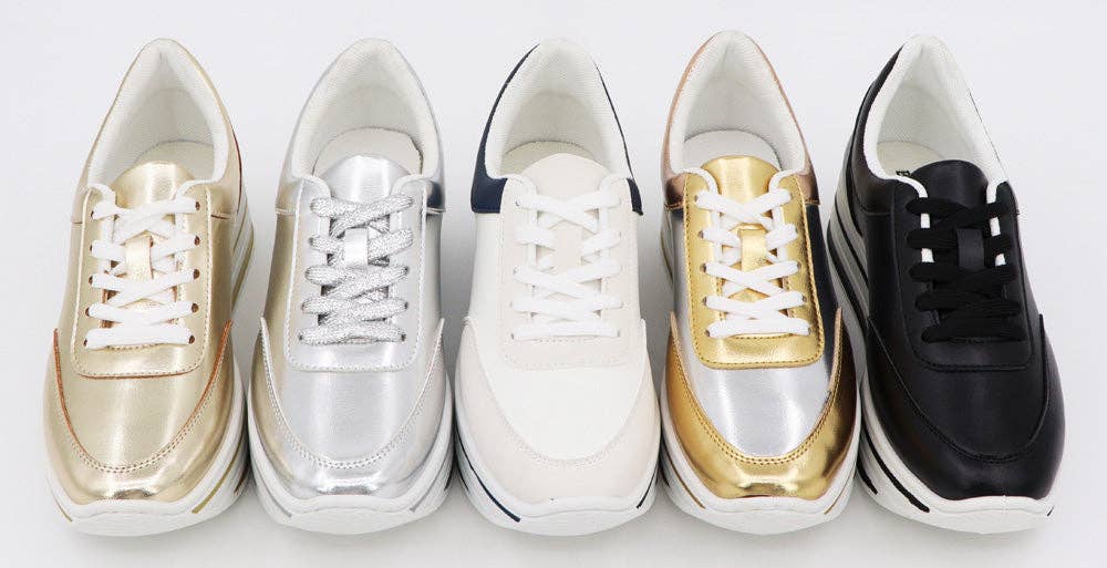 Mars Sky Shoes Wholesale - Wholesale Lifestyle Sneakers - Women's - Bamboo SPEED-01 Women Thick Bottom Lace Up Low Top Sneaker-12 Pairs Pack-13.55/Pair6