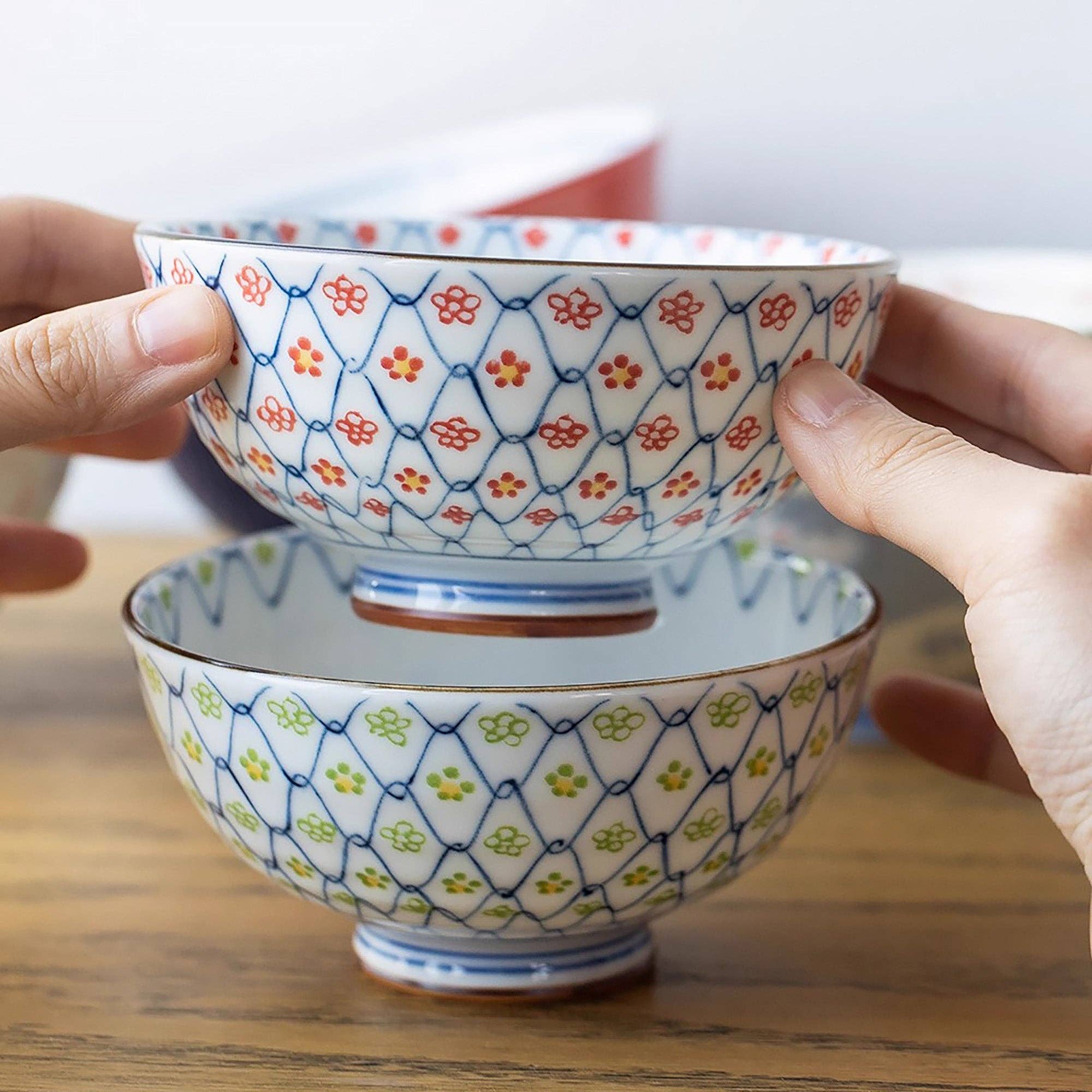 MinoCraft - Wholesale Bowl - Minoyaki ceramic bowl with floral pattern7