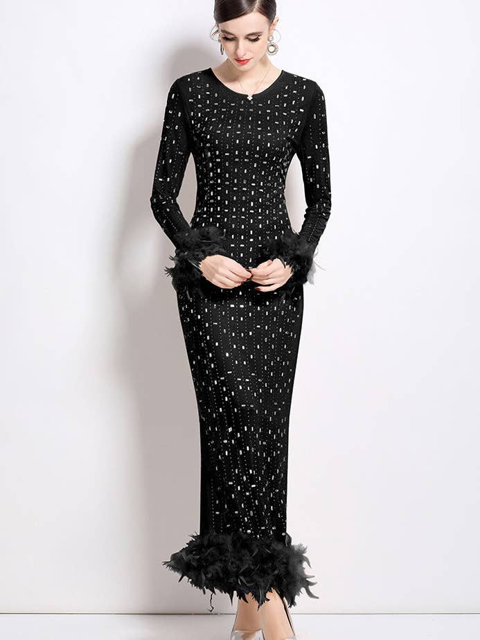 Black WOMEN FASHION MAXI PARTY DRESS for wholesale on Faire5