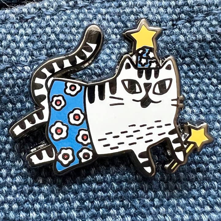 Kat Emaille Pin Tovenaar/Feestkat voor wholesale door ShangDaili