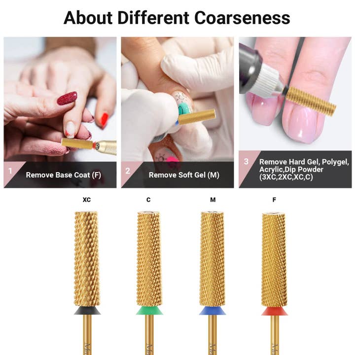 melodysusie - Wholesale Nailcare Set - Super Long Tapered Tungsten Carbide Nail Drill Bits