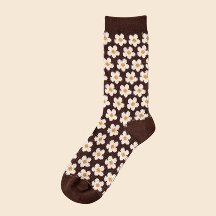 Sheer Trend - Wholesale Socks - Women's - Vintage Geometric Print Mid Calf Socks9